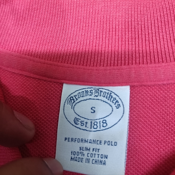 Brooks Brothers Polo Shirt Red short Sleeve Mens - Picture 4 of 10